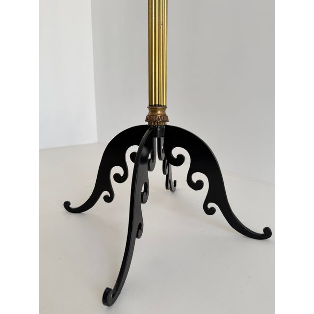 Vintage Italian Brass and Black Lacquer Coat Rack, 1950s For Sale - Image 18 of 18