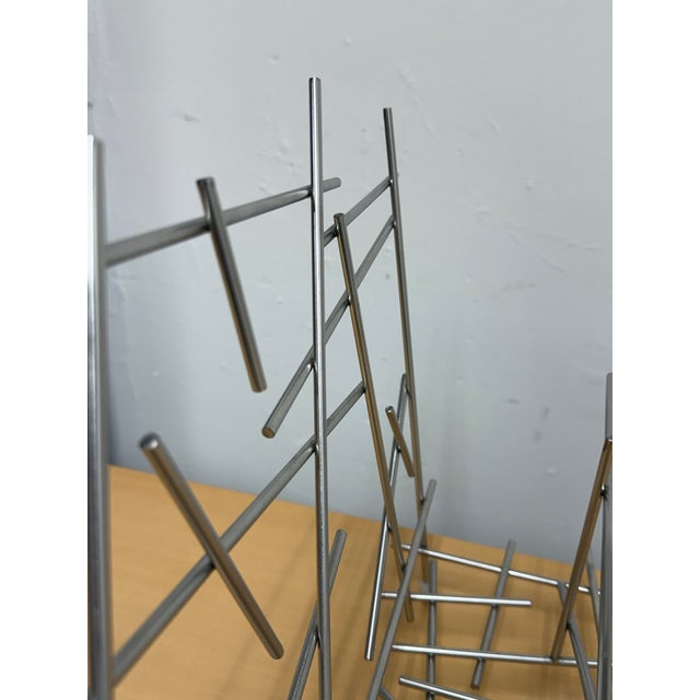 2010s Fratelli Campana for Alessi Blow Up Stainless Steel Magazine Holder For Sale - Image 5 of 12