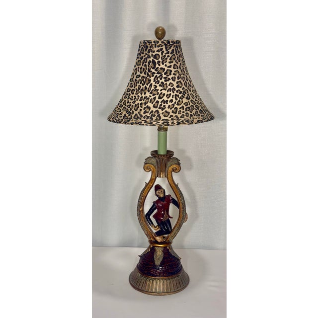 Vintage Hollywood Regency Singerie Bell Hop Monkey Table Lamp For Sale - Image 12 of 16
