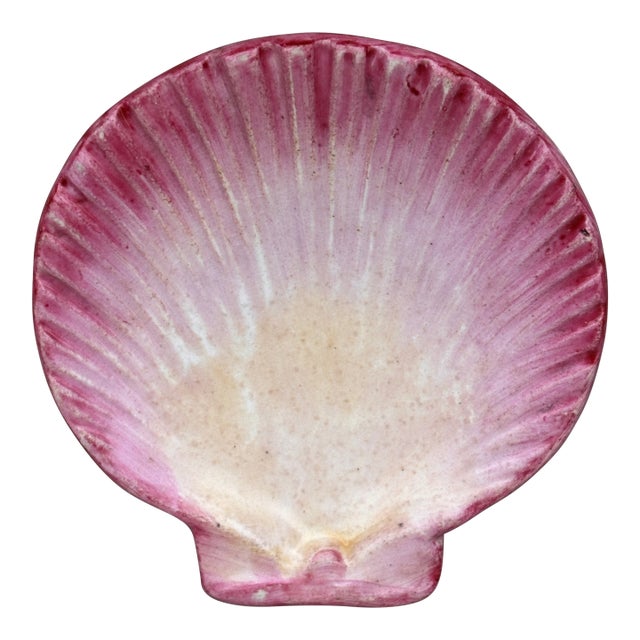 English Majolica Shell Butter Pat Wedgwood, Circa 1880 For Sale