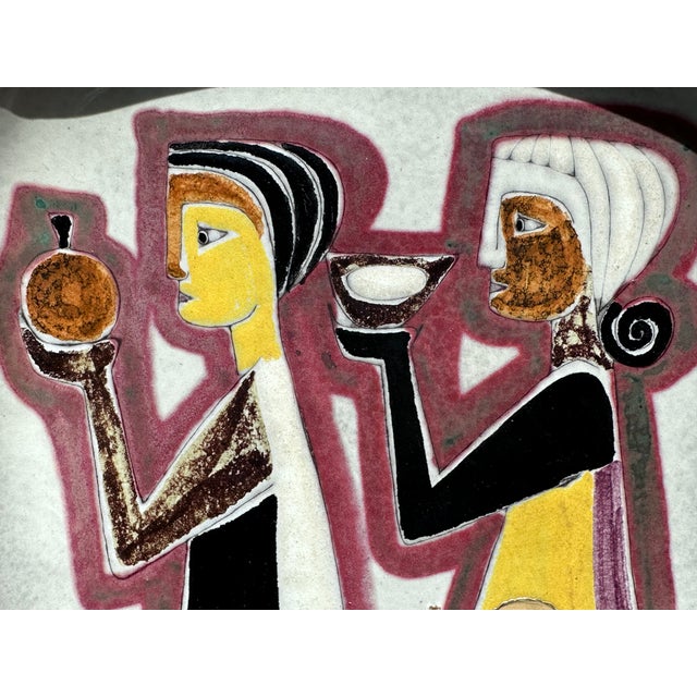 Modern Ceramic Art Wall Plate by Philippe Lambercy, Switzerland, 1960s For Sale - Image 6 of 14