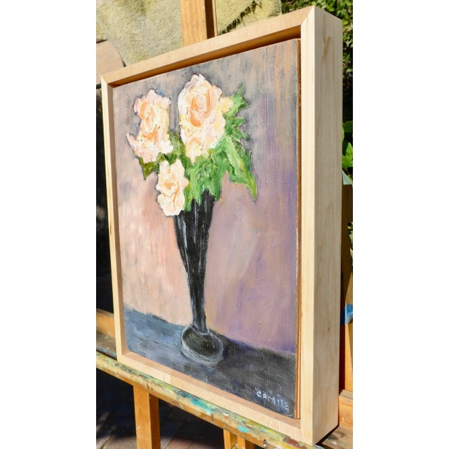 Contemporary "French Flowers in a Vase" Contemporary Oil Painting For Sale - Image 3 of 6