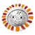 1960s Hand Painted Art Pottery Happy Sun Face Dish by DeSimone Italy For Sale