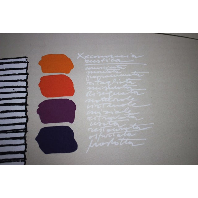 Lithograph by Concetto Pozzati, 1974 For Sale - Image 4 of 8