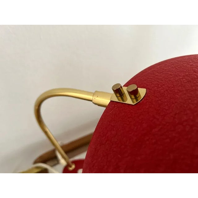 Red Table Lamp from Moletz, 1950s For Sale - Image 6 of 9