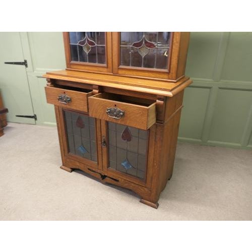 Arts and Crafts Golden Oak Bookcase, 1880 For Sale - Image 6 of 9