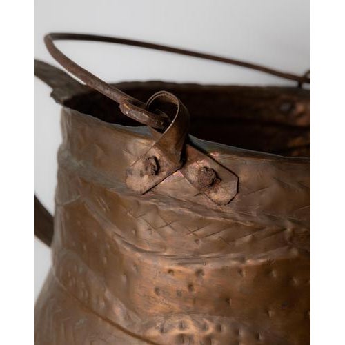 Rustic Antique 18th Century Copper Cauldron For Sale - Image 3 of 11