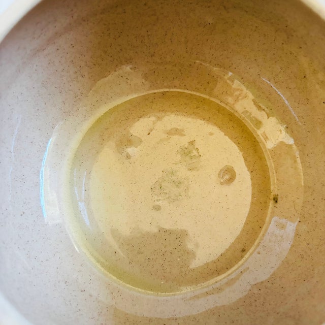 Ceramic Nemadji Pottery Bowl - Blue and Orange Swirls For Sale - Image 7 of 8