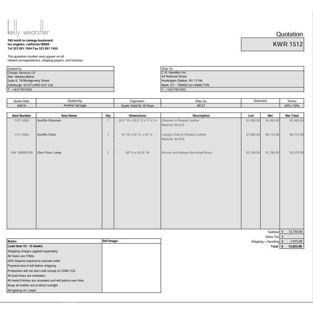 Black Set of Soufflé Chair and Ottoman by Kelly Wearstler For Sale - Image 8 of 9