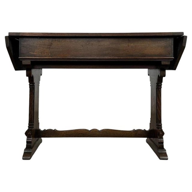 20th Century Gothic Revival English Oak Side Table For Sale - Image 13 of 17