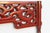 1970s Antique Red Laquered Dragon & Clouds Lintel Carving For Sale - Image 5 of 6