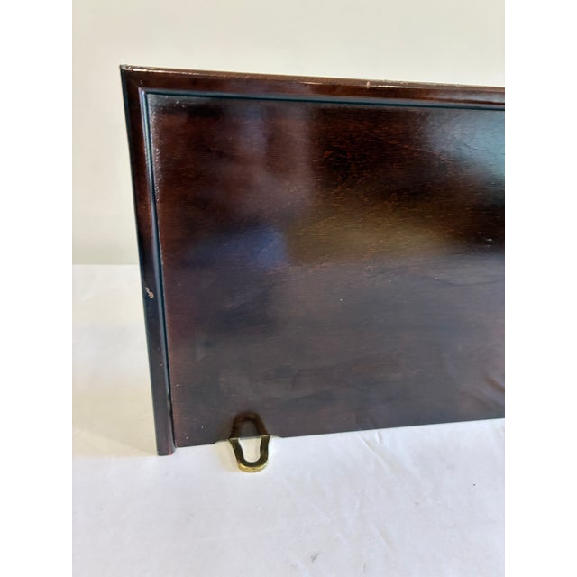 Late 20th Century Vintage Bombay Company Mahogany Wall Display Shelf With Curved Support Bracket For Sale - Image 5 of 13