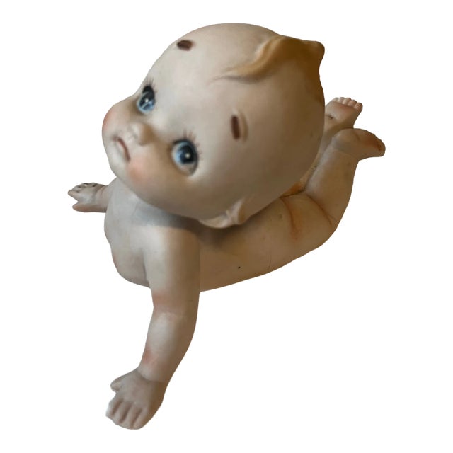 Vintage Ceramic Kewpie Nursery Room Baby Figurine For Sale