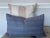 Transitional Contemporary FirmaMenta Navy Blue Herringbone Wool Lumbar Pillow For Sale - Image 3 of 4