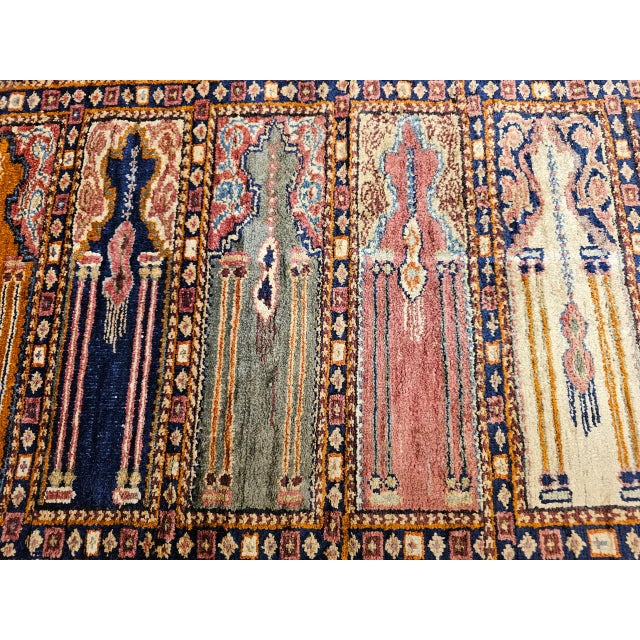 Early 20th Century Turkish Silk Septh Prayer Rug, Hand-Woven, 2' x 3' For Sale In Chicago - Image 6 of 12