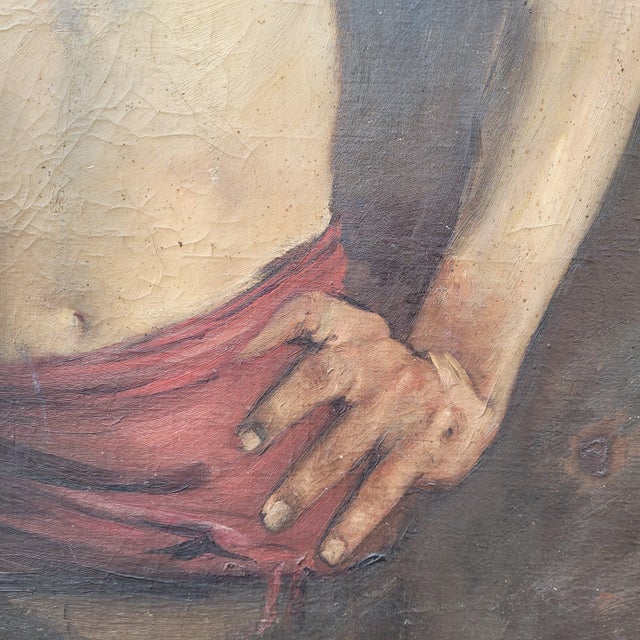 José Acevedo, Nude Male Torso, 1880, Oil Painting on Canvas, Framed For Sale - Image 11 of 18