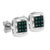 Sterling Silver Rose Cut Treated Blue Diamond Square Stud Earring (0.25 cttw, Blue Color, I2-I3 Clarity) For Sale - Image 4 of 5