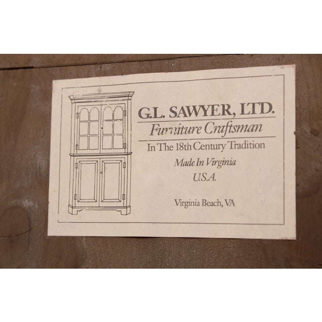 g.l. Sawyer Custom Made Crackle Paint 8 Drawer Highboy For Sale - Image 14 of 14