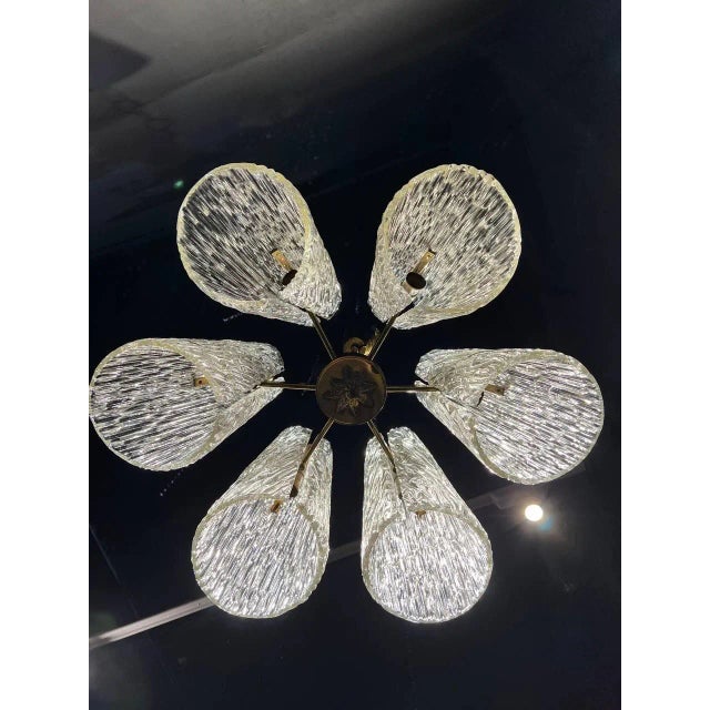 Metal 1930’s Barovier Six Lights Chandelier For Sale - Image 7 of 10