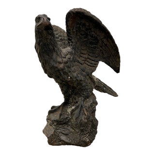 19th Century, American Cast Iron Pilot House Eagle Sculpture C. 1880 For Sale
