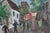 Roland Dubuc, Strollers in Montmartre, 1960s, Oil Painting on Canvas, Framed For Sale - Image 9 of 16