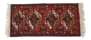 Vintage Red, Black & Camel Rug, 1.8 x 3.10