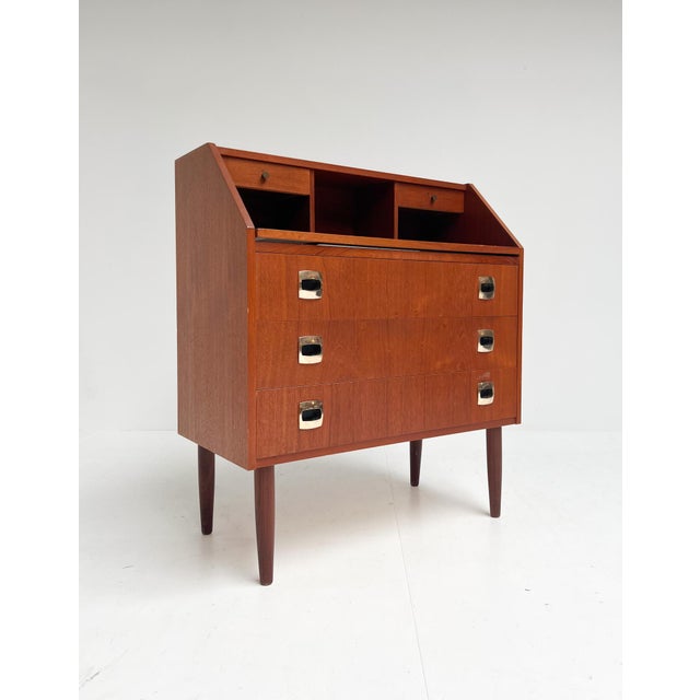 Danish Brown Secretary, 1960s For Sale - Image 11 of 15