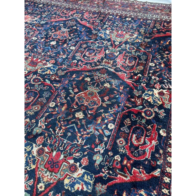 Persian PALATIAL Antique Persian Mahal "Mostofi Mustafi" Design Gorgeous Sushi Pinks Rug 12.4 x 16.6 For Sale - Image 3 of 14