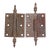 Pair of Antique Cast Iron Victorian 2.5 X 3 In. Door Hinges For Sale