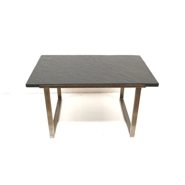 1970s Vintage Heavy Slate Coffee Table, 1970s For Sale - Image 5 of 6