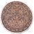 Boho Chic 1990's Floral Pak-Persian Brown/Beige Wool Round Rug - 6'2'' X 6'6'' For Sale - Image 9 of 9