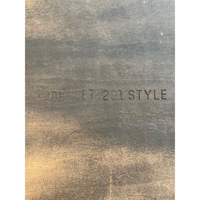 Lane Faux Bamboo Side Tables With Caned Shelf - A Pair For Sale - Image 9 of 10