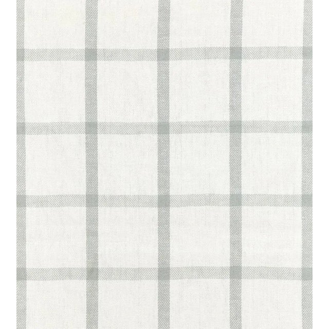The House of Scalamandré Wilton Linen Check Fabric, Mineral For Sale