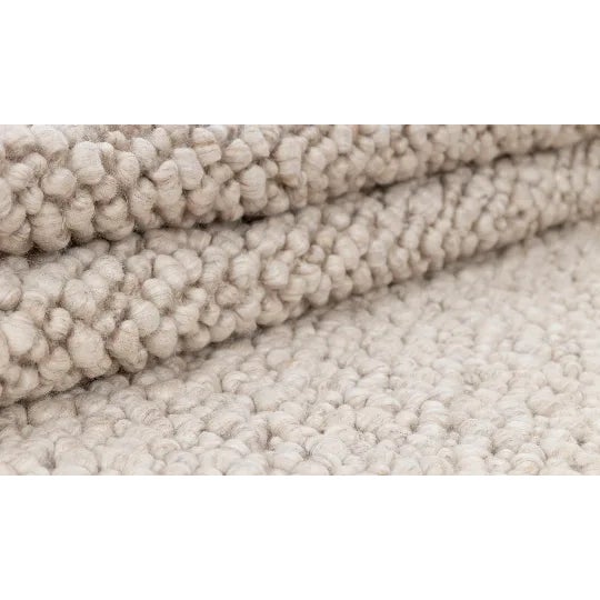 Cream Chunky Wool Felted Nordic Flatweave Rug in Ivory and Cream, 2.5x8 Ft. For Sale - Image 8 of 12