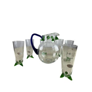 Bohemia Crystal Cocktail Set, 1988, Set of 7 For Sale