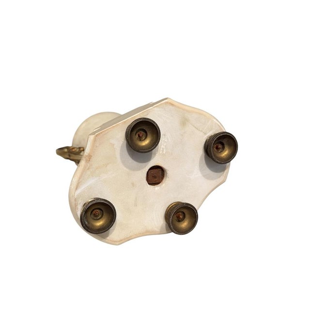 20th Century White Marble and Bronze Vases, Set of 2 For Sale - Image 5 of 7