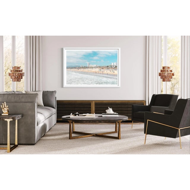 The famous Santa Monica Beach with a view of the city of Santa Monica in the distance. I shot this on a hot summer day and...