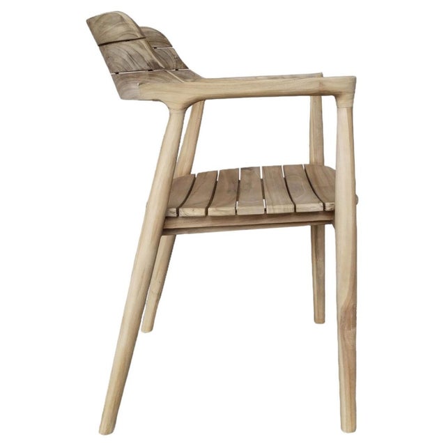 Dean Wooden Patio Dining Chair by Artesia For Sale - Image 4 of 5