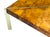 Vintage 1970s Burl Wood & Brass Coffee Table | Hollywood Regency Milo Baughman Style | Parquet Burl Cocktail Table For Sale - Image 11 of 16
