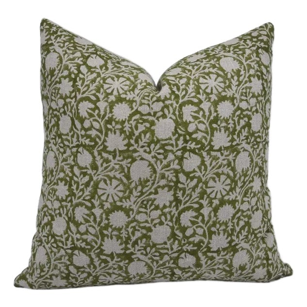 Fabdivine Decorative Cushion Cover 14x14 Inch Block Printed Home Accent- Chakri For Sale