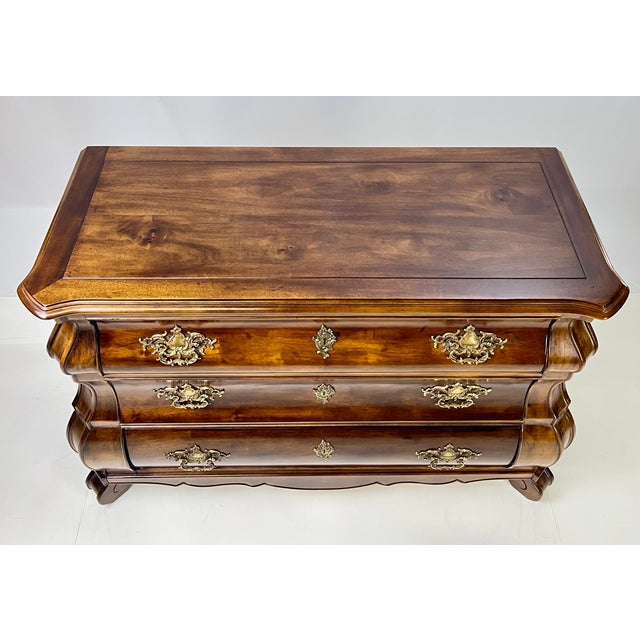 Late 20th Century Late 20th Century Henredon Viennese/French Provincial Bombe Chest or Commode For Sale - Image 5 of 17