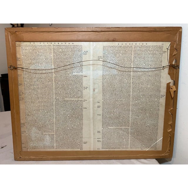 Rare Original Antique Hand Colored European Map Berkshire Blaeu 1646 2-Sided For Sale - Image 17 of 18