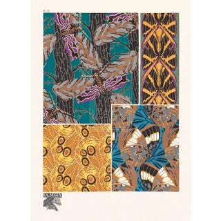 "Butterflies" Plate 20 Reproduction Print After E. A. Seguy For Sale