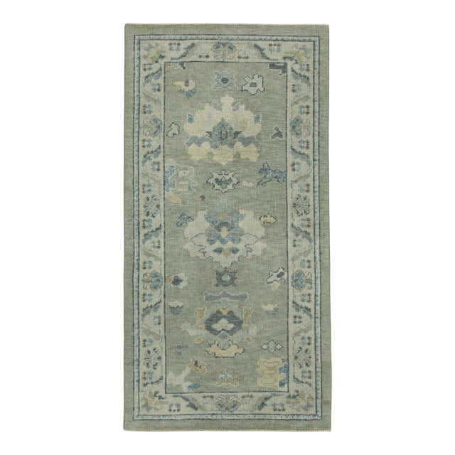 Turkish Oushak Rug 2'10"x 5'6" #19191 For Sale