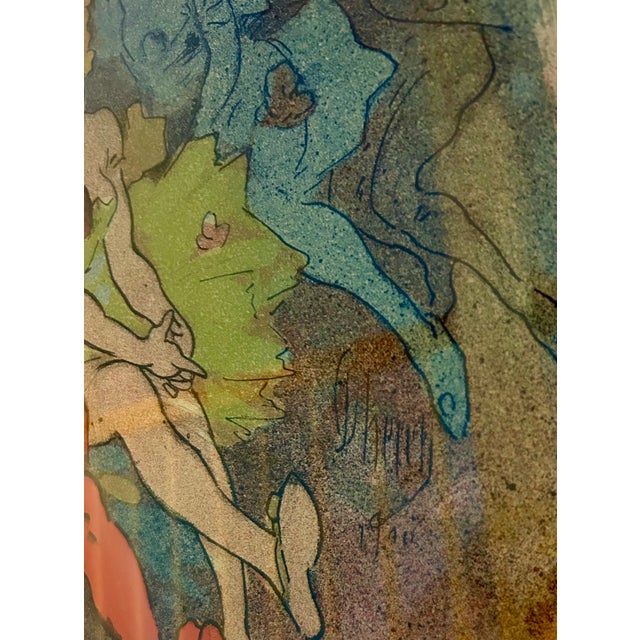Jules Cheret Color Lithograph 1900 From the Musee Grevin Paris France For Sale - Image 4 of 5