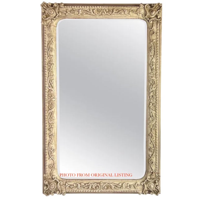 Rococo Italian Carved Painted Mirror 1940’s From Melissa Levinson For Sale - Image 3 of 14