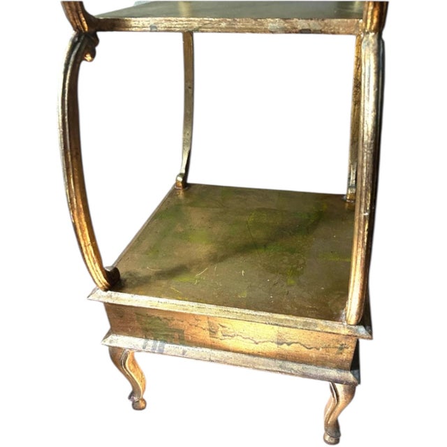 1960s 1960s Florentine Gold Wood Etagere Midcentury For Sale - Image 5 of 6