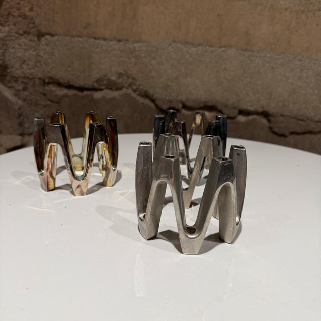 1960s Silver-Plated Candle Holder Crown Model Jens Quistgaard Dansk Designs For Sale - Image 5 of 13