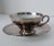 Very unique and delicate vintage set of one silver demitasse or coffee cup and saucer by Bavaria Tirschenreuth. Ideal for...