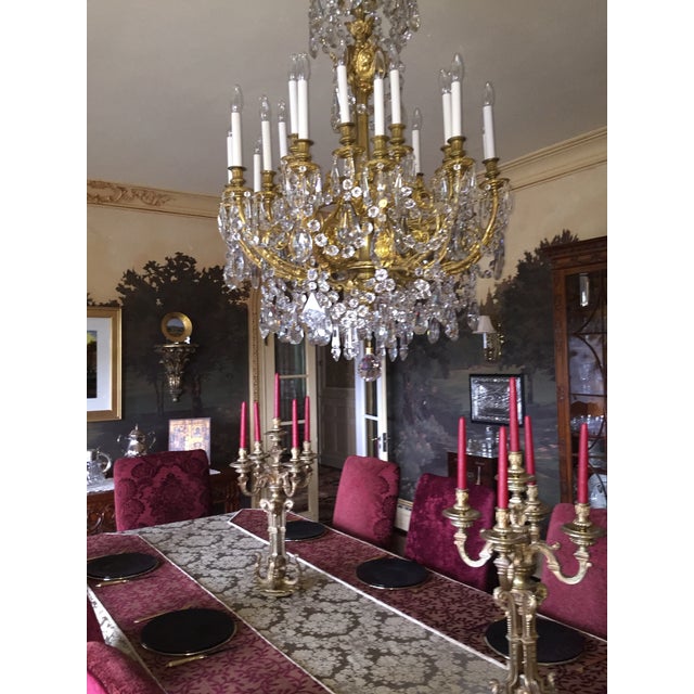 French 19th Century Louis XVI Bronze & Crystal Chandelier For Sale - Image 9 of 9